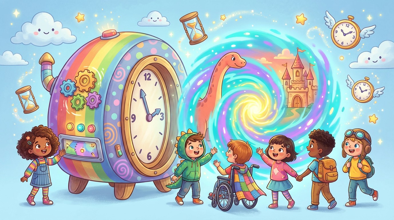 Time Travel Fun Download Time Travel Adventure Image - Children, Illustration, Time ...
