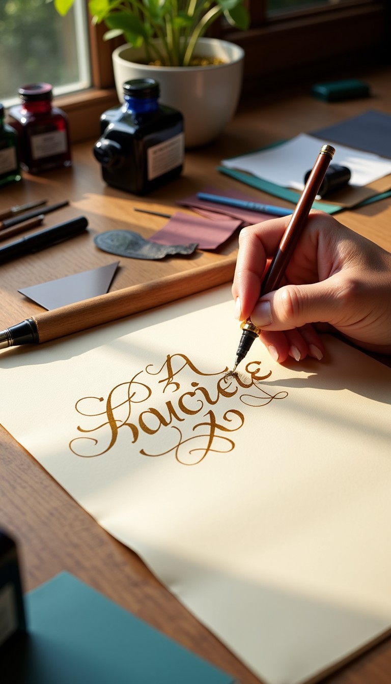 Hartful Ink Free Artful Ink Flourish Image - Calligraphy, Penmanship, Ink ...