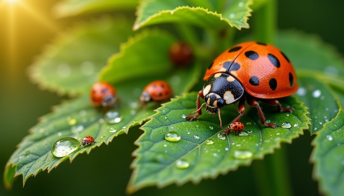 Free Ladybug morning dew Image - Ladybug, Beetle, Insect | Download at ...