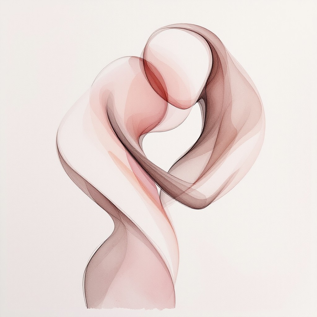 Free Tender Abstract Embrace Image - Abstract, Minimal, Watercolor ...