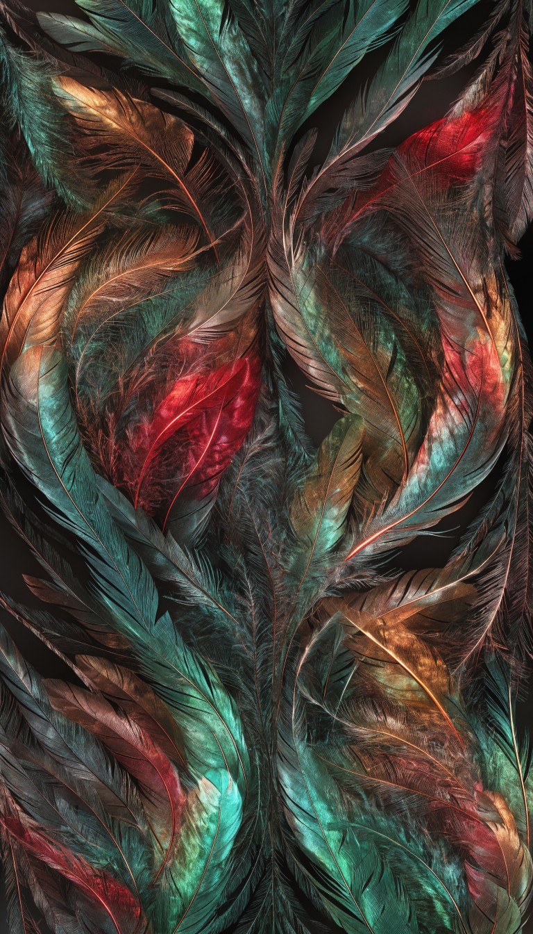 Free Iridescent Feather Pattern Image - Feather, Iridescent, Pattern ...