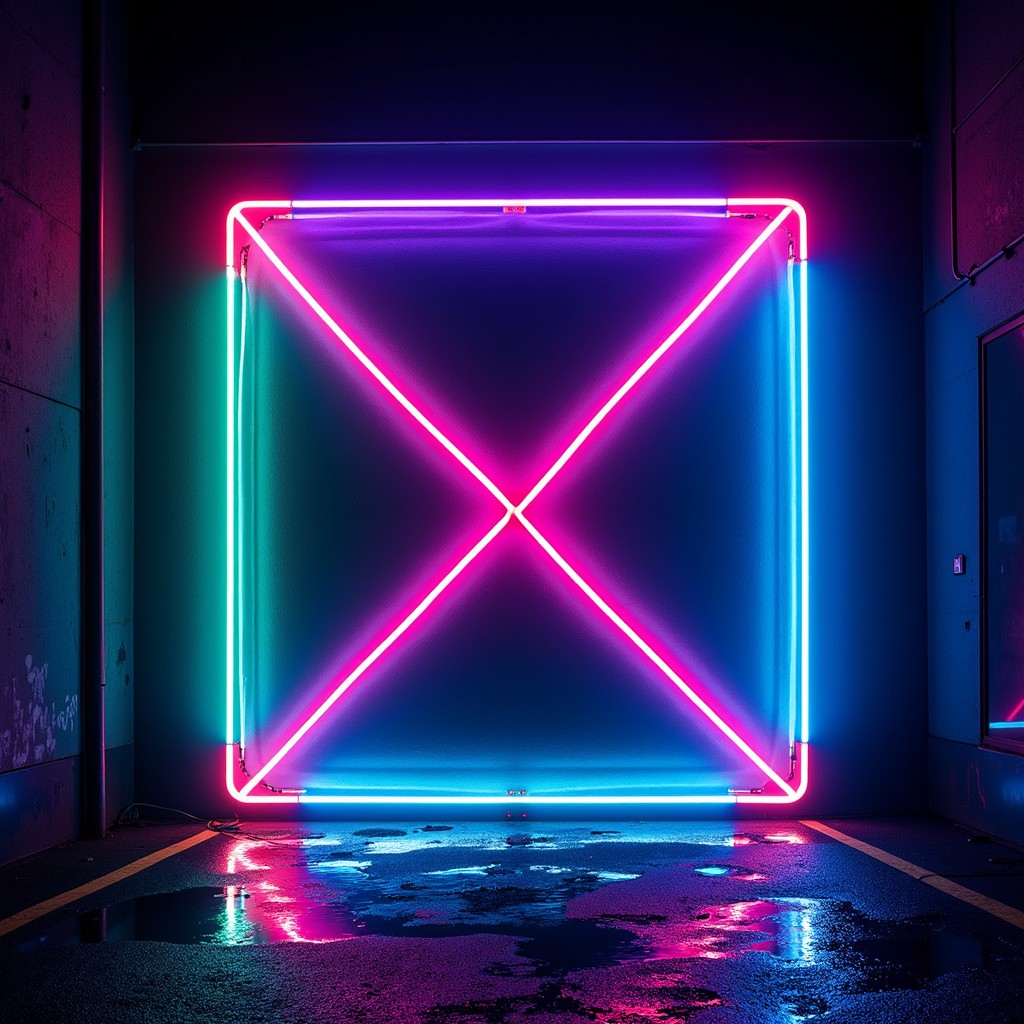 Free Neon X Squared Image - Neon, Geometric, Xshape | Download at StockCake