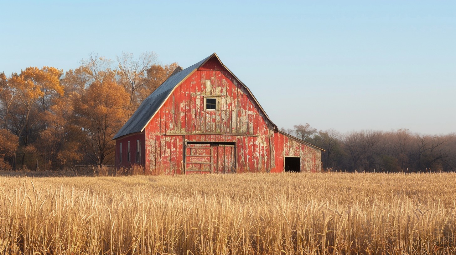 Barn Secene Free Rustic Barn Scene Image - Barn, Autumn, Field | Download at StockCake
