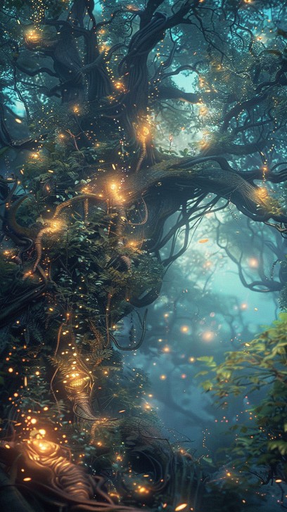 Free Enchanted Forest Scene Image - Enchanted, Forest, Magical ...