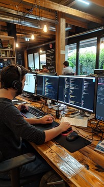 Free Focused Coding Session Image - Technology, Coding, Computer ...