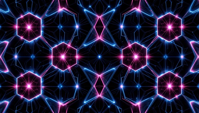 Free Neon Circuit Pattern Image - Geometric, Hexagonal, Circuit ...