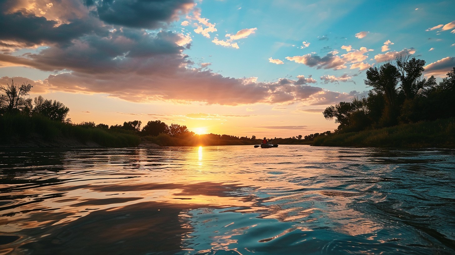 Free River Sunset Glow Image - River, Sunset, Glow | Download at StockCake