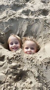 Free Sandy Beach Fun Image - Beach, Children, Sand | Download at StockCake