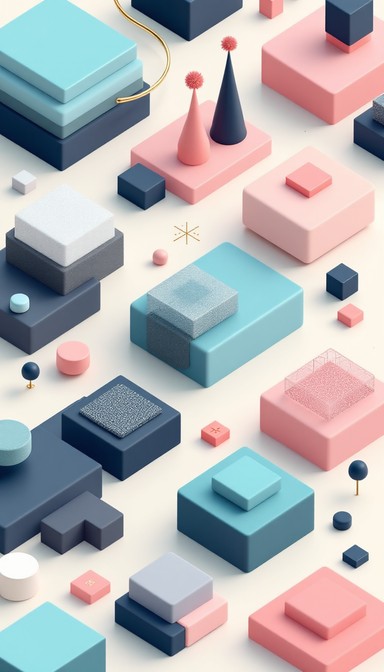 Free Floating Design Elements Photo - Geometric, Cubes, Blocks ...