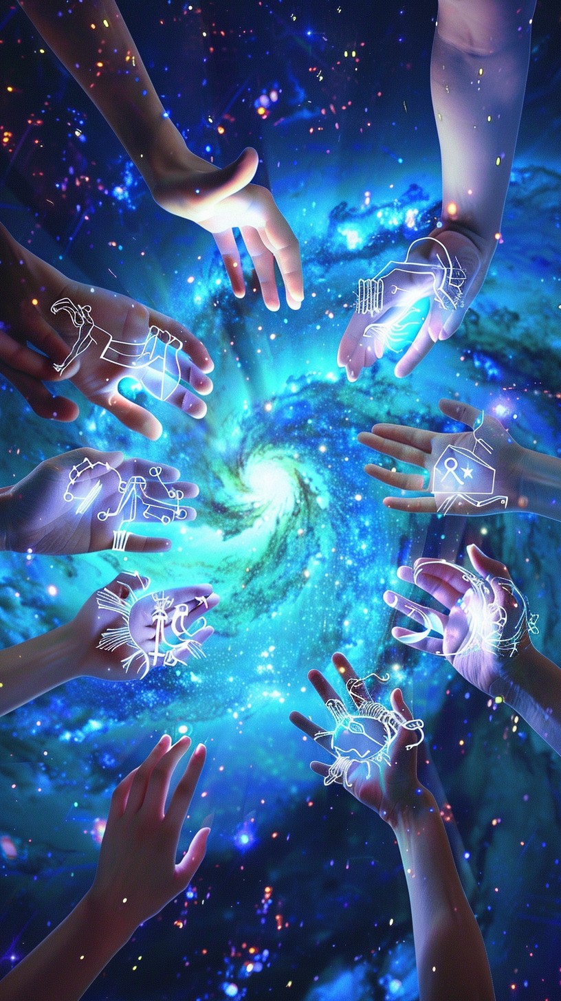Free Cosmic Connection Hands Image - Universe, Galaxy, Space | Download ...