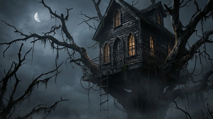 Spooky Treehouse Download Gothic Treehouse Nightmare Image - Gothic, Treehouse, Haunted ...