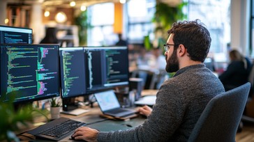 Free Developer at work Image - Office, Technology, Programmer ...