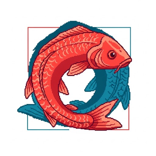 Free Swimming Pixel Harmony Image - Koi, Carp, Fish | Download at StockCake