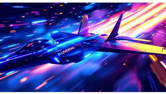 Free Neon Fighter Soars Image - Cyberpunk, Synthwave, Aircraft ...