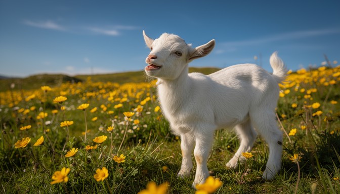 Free White Goat Bleating Image - Goat, Spring, Meadow | Download at ...