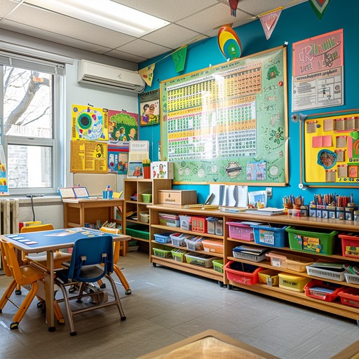 Colorful Classrooms Free Colorful Classroom Interior Image - Classroom, Education ...