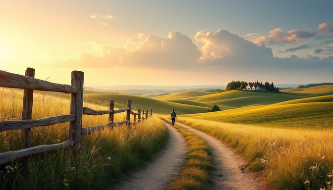 Walk In Countryside Free Rural Trail Adventure Image - Landscape, Sunset, Hills | Download ...