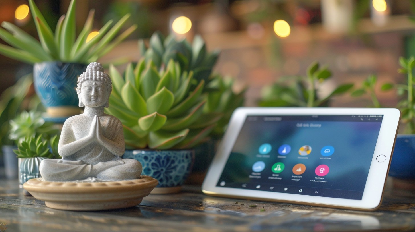 Free Zen and Technology Photo - Buddha, Succulents, Tablet | Download ...