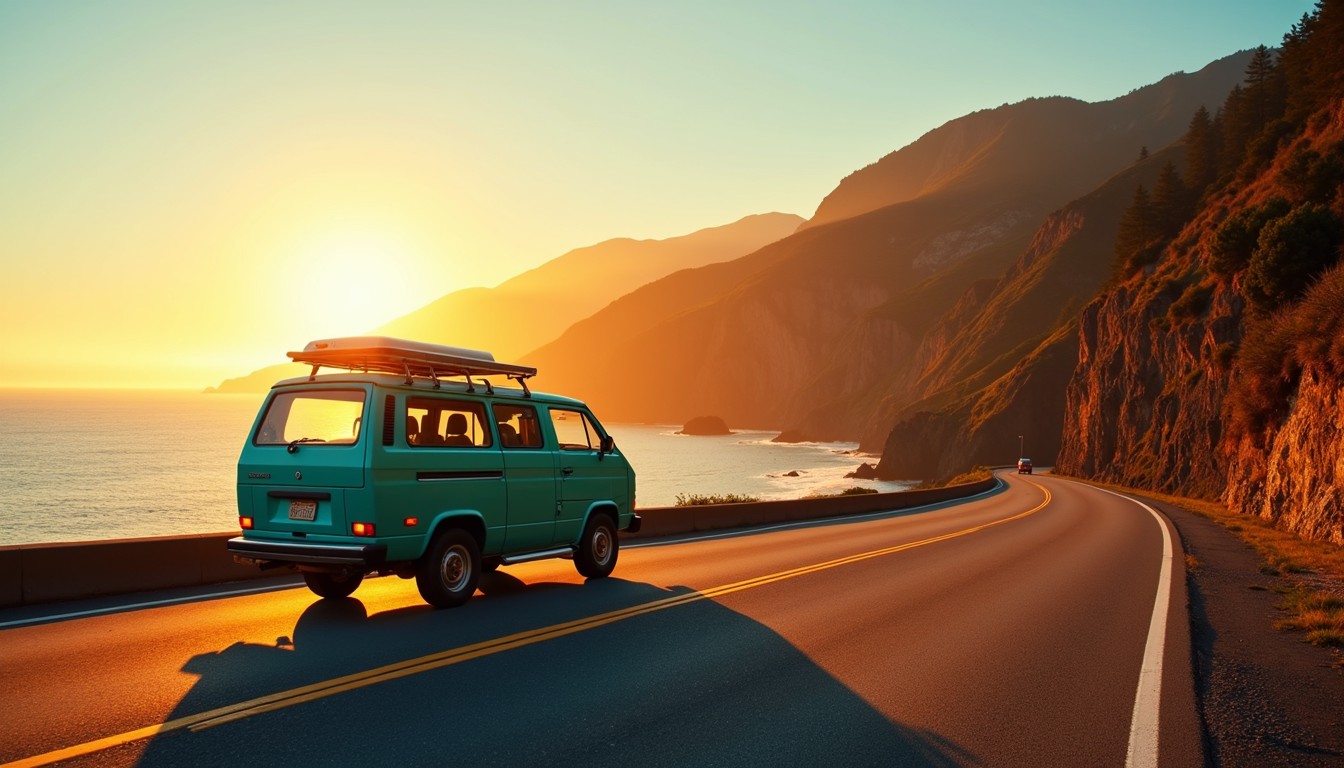 Free Coastal Journey Sunset Image - Sunset, Coastal, Van | Download at ...
