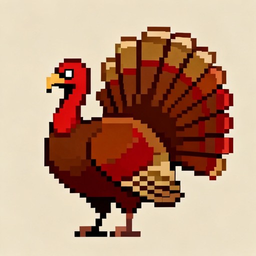 Free Pixelated Turkey Pride Image - Turkey, Pixel, Retro | Download at ...
