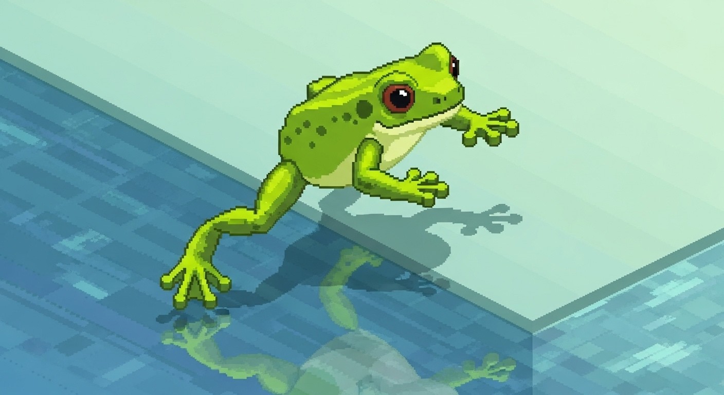 Free Pixelated Frog Leap Image - Frog, Amphibian, Pixel | Download at ...