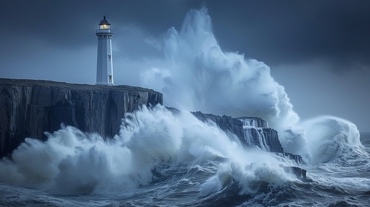 Free Stormy Lighthouse View Image - Lighthouse, Storm, Waves | Download ...