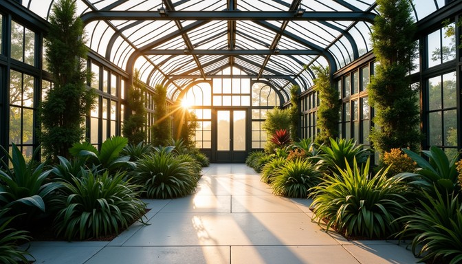 Free Sunlit Botanical Sanctuary Image - Conservatory, Greenhouse ...