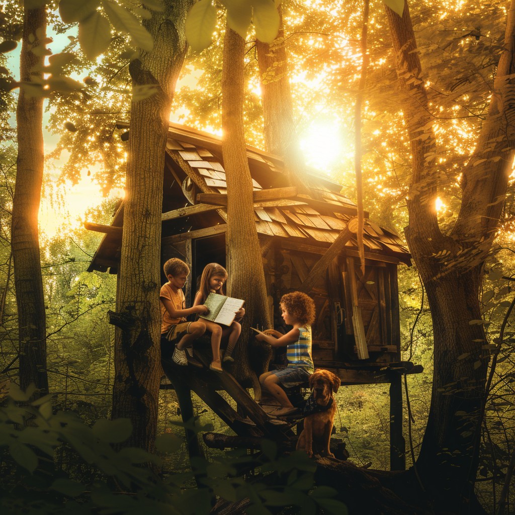 Tree House Reading Free Enchanted Treehouse Reading Image - Children, Reading, Treehouse ...