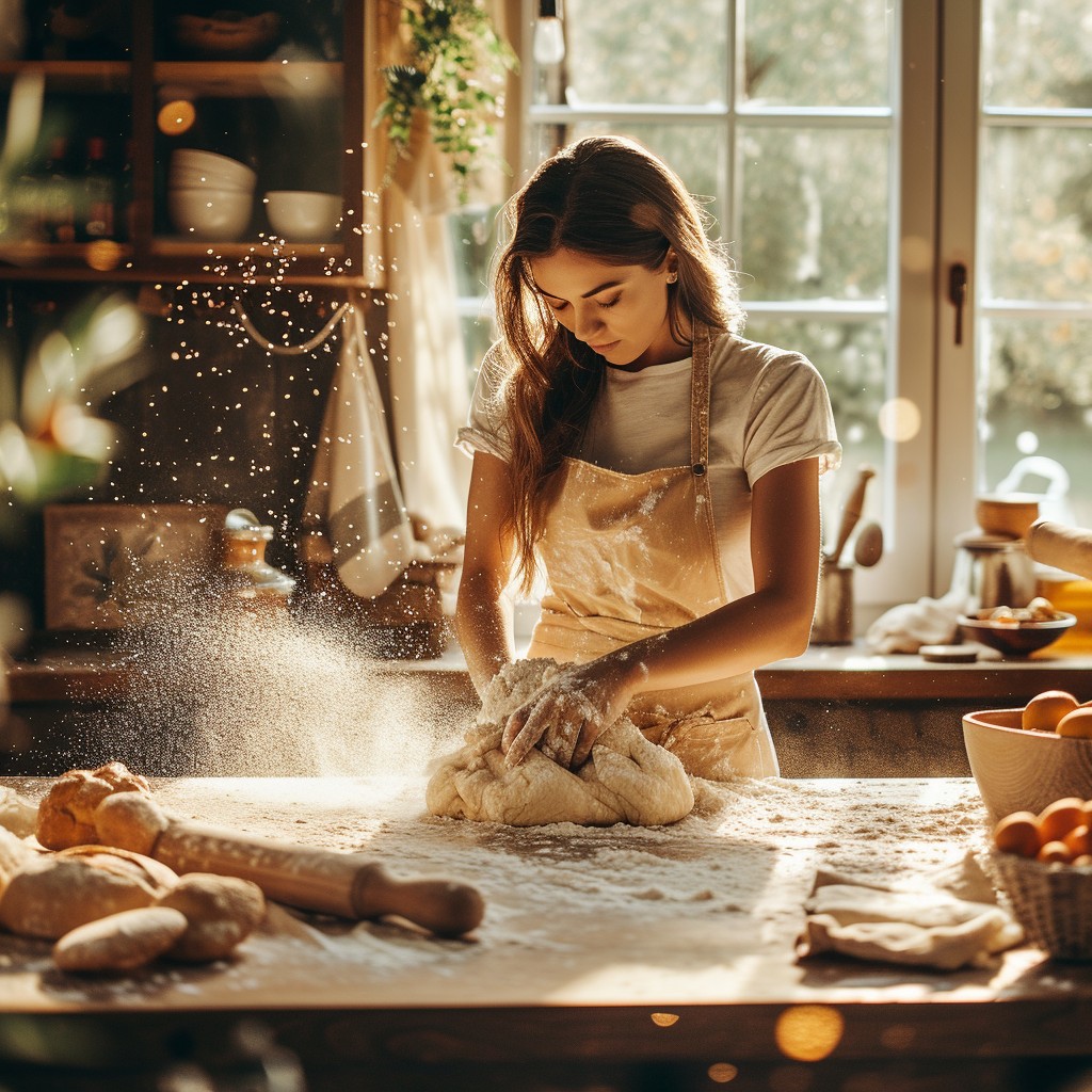 Baking Homade Images Free Baking homemade bread Image - Baking, Woman, Kitchen | Download at ...