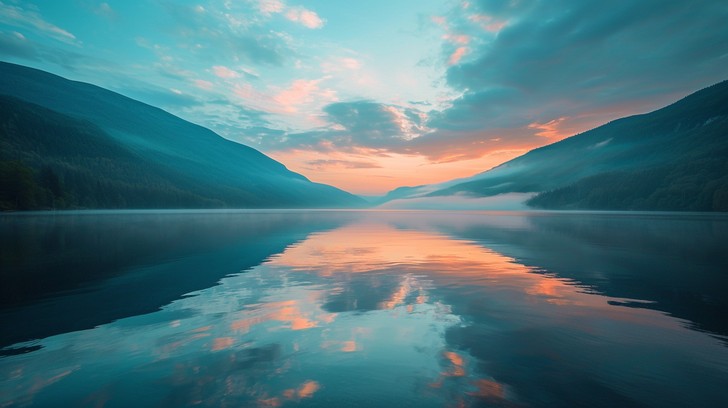 Free Serene Lake View Image - Lake, Mountains, Sunset | Download at ...