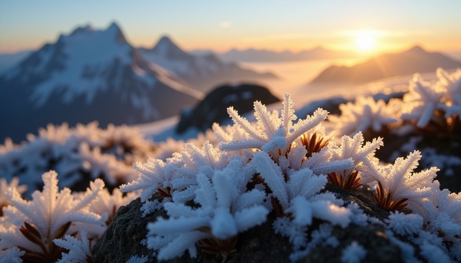 Free Frosty Alpine Dawn Image - Frost, Mountains, Sunrise | Download at ...