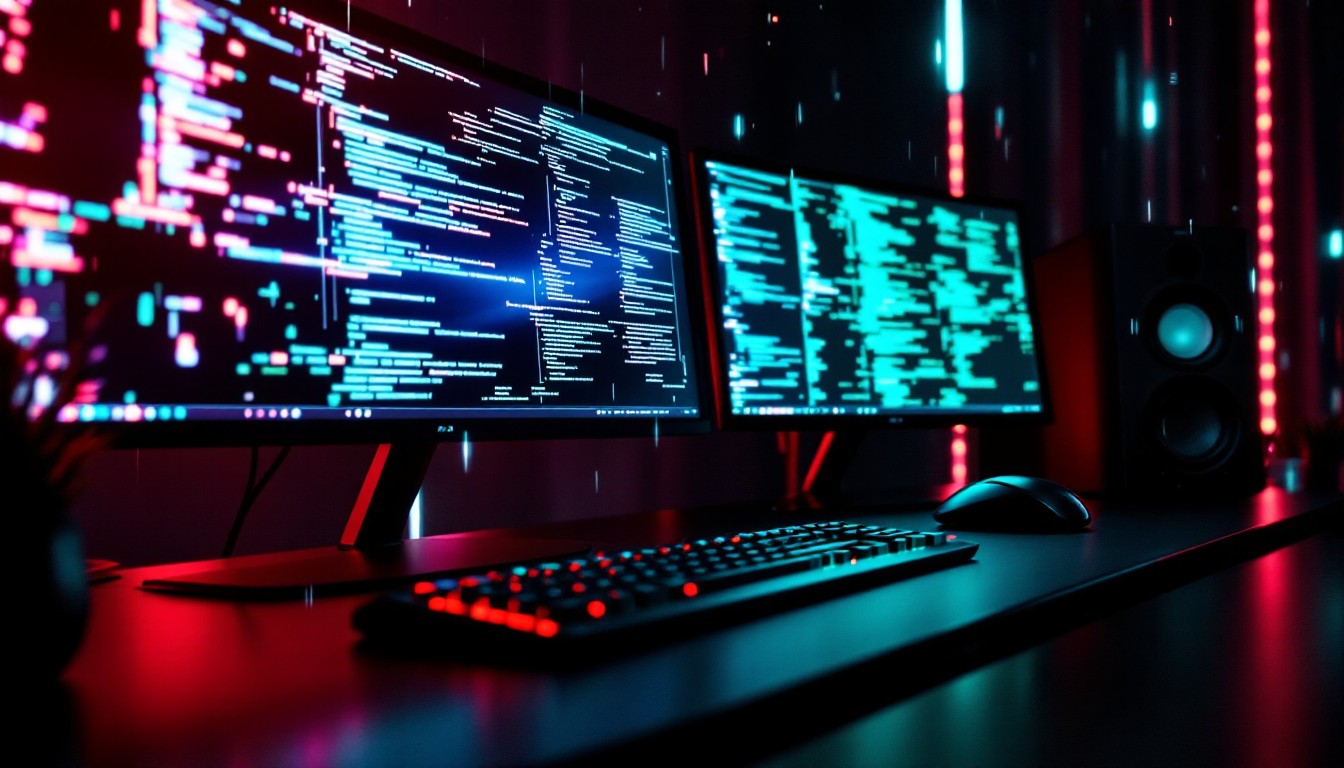 Free Cyber Programming Setup Image - Workspace, Programming, Coding ...