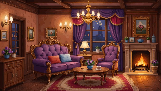 Free Elegant Pixel Parlor Image - Pixel, Art, Interior | Download at ...