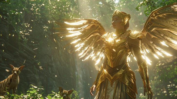 Free Mystical Forest Guardian Photo - Angel, Forest, Sunlight ...