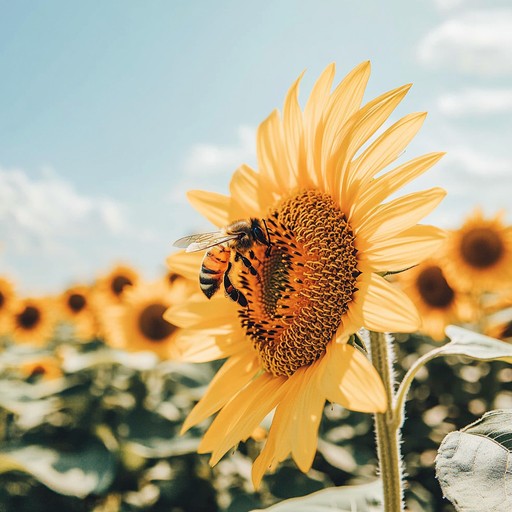 Free Sunflower with Bee Image - Sunflower, Bee, Pollination | Download ...