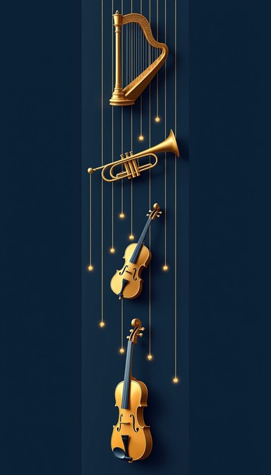 Free Golden Musical Cascade Image - Instruments, Golden, Harp ...