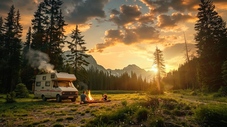 Free Sunset Camping Life Image - Sunset, Camping, Friends | Download at ...