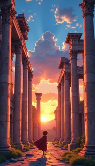 Free Sunset Ruins Explorer Image - Sunset, Ruins, Columns | Download at ...