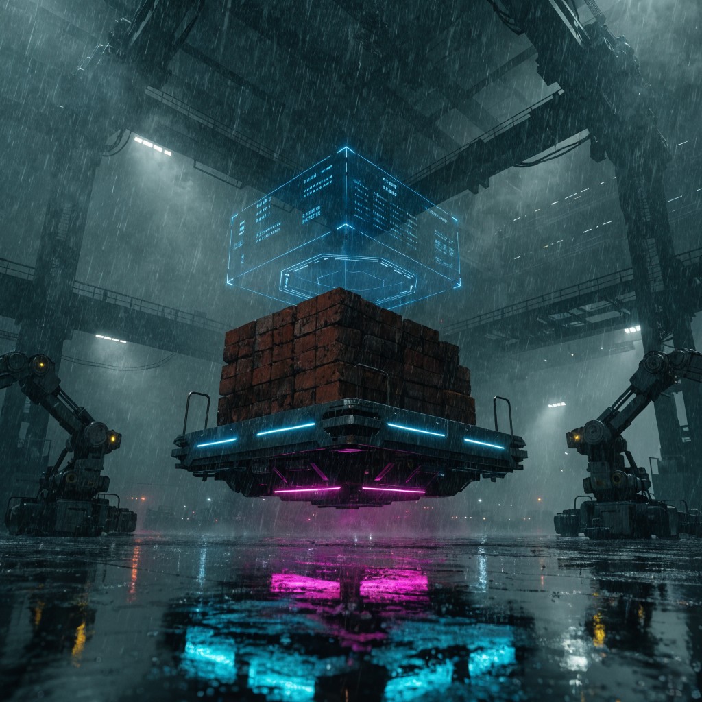 Free Cyberpunk Cargo Transport Image - Cyberpunk, Futuristic, Warehouse ...