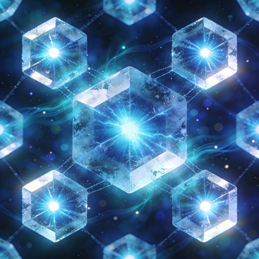 Crystal Network Patterns Free Glowing Crystal Network Image - Abstract, Pattern, Hexagonal ...
