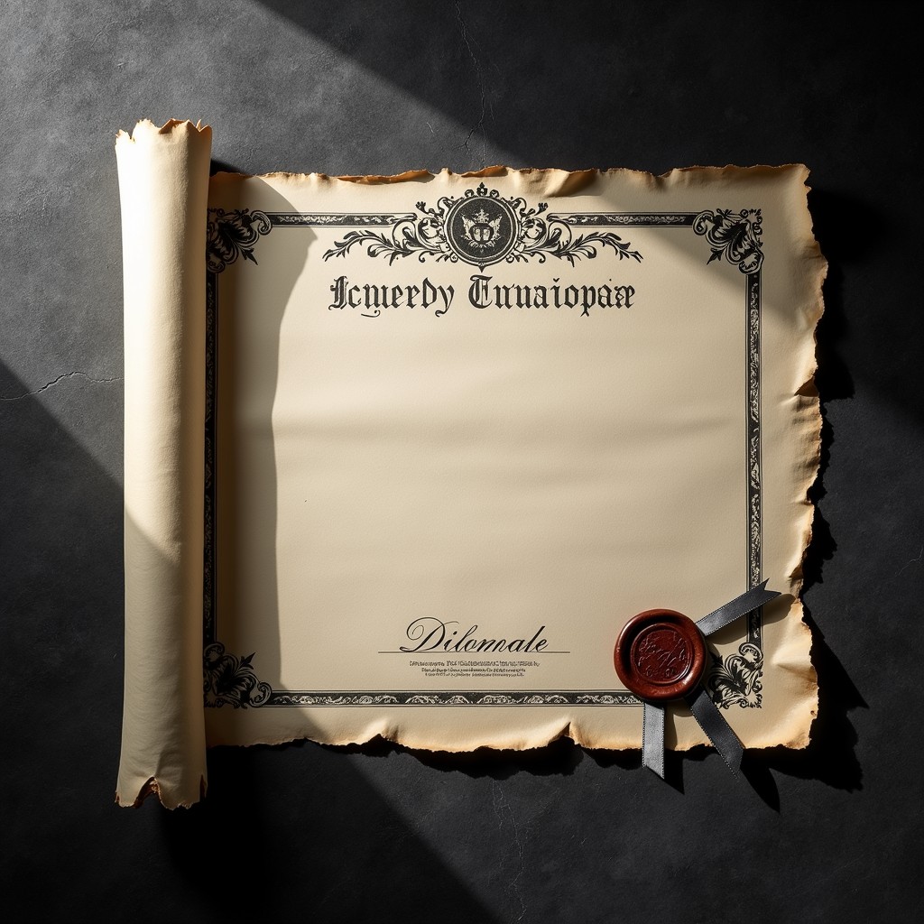 Parchment License Free Prestigious Sealed Parchment Image - Diploma, Parchment ...
