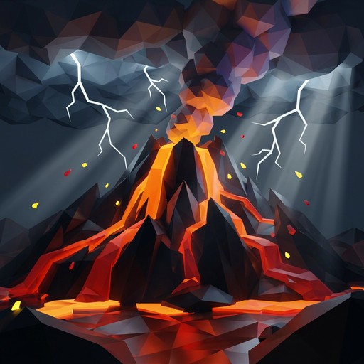 Volcano Geometric Free Stylized Eruption Art Image - Explosion, 3d, Geometric | Download ...