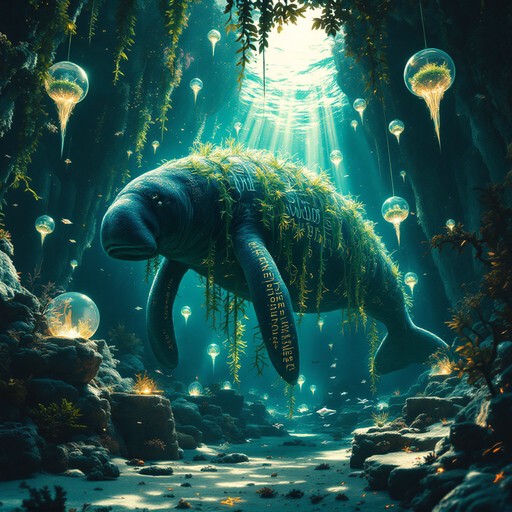 Free Manatee Cathedral Dreams Image - Manatee, Underwater, Surreal ...