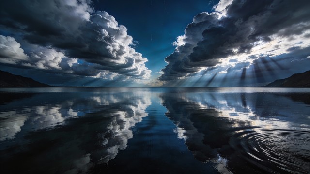 Dome Reflection Free Clouds Meet Water Image - Clouds, Reflection, Lake | Download at ...