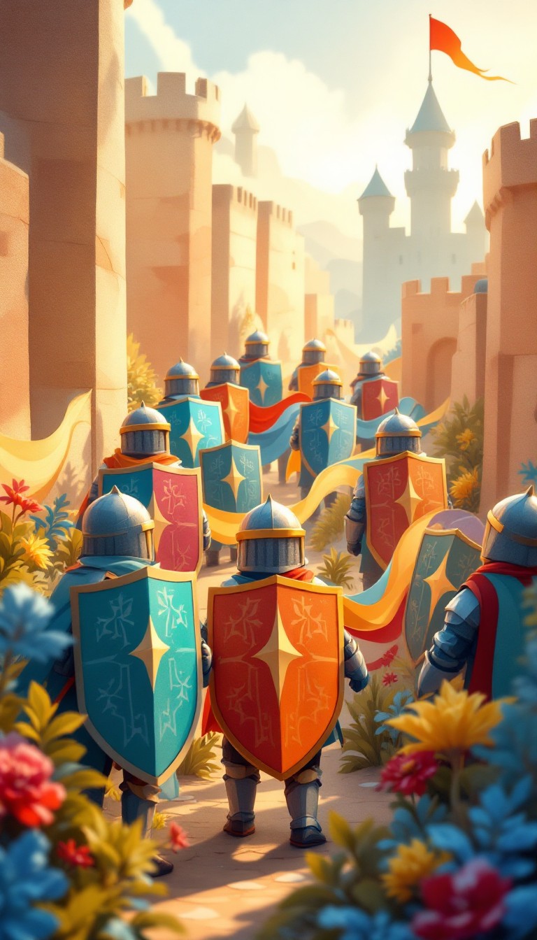 Knight Shield Throw Free Colorful Shield Wall Image - Knights, Shields, Castle | Download ...