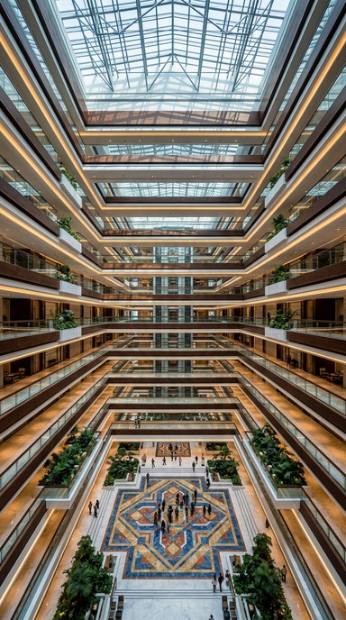 Free Modern Atrium Geometry Image - Atrium, Architecture, Aerial ...