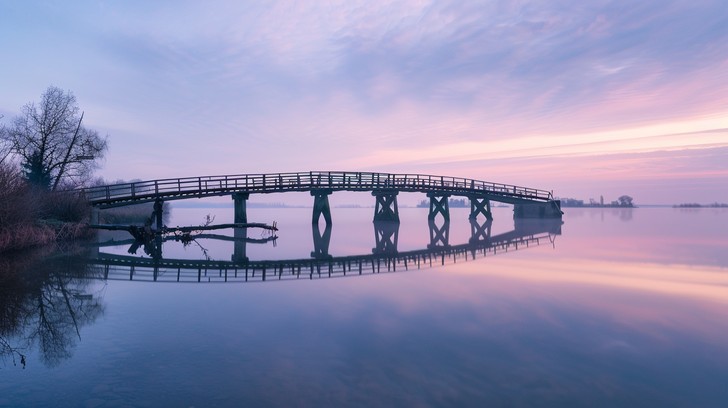 Free Serene Twilight Bridge Image - Tranquil, Bridge, Dawn | Download ...