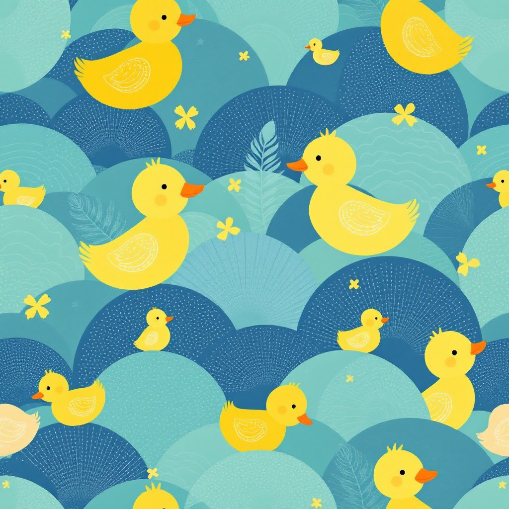 Free Ducks In Waves Image - Duck, Yellow, Aqua | Download at StockCake
