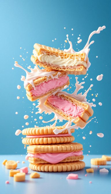 Free Creamy Cookie Splash Image - Cookies, Wafers, Sandwich | Download ...