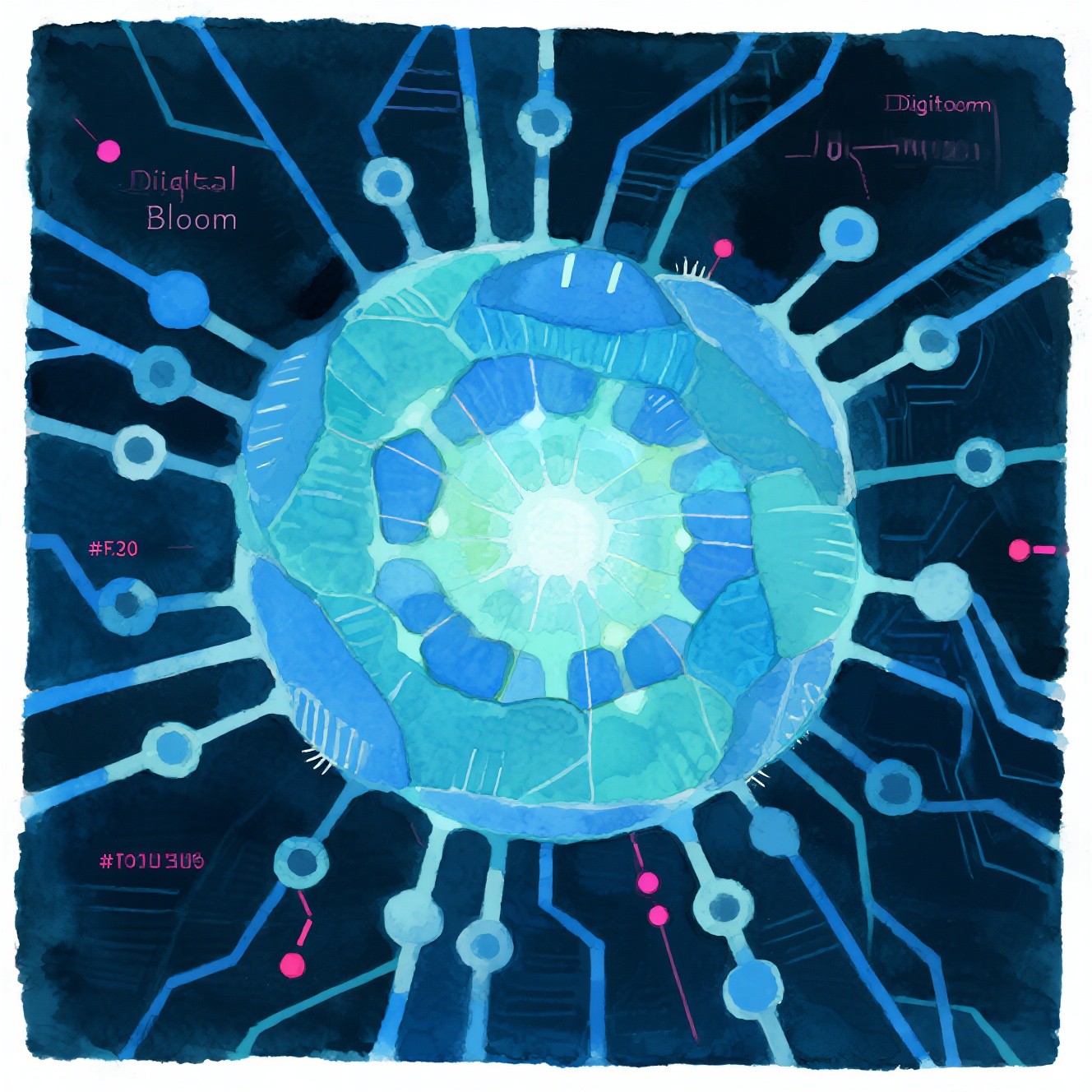Free Luminous Digital Bloom Image - Watercolor, Digital, Bloom ...